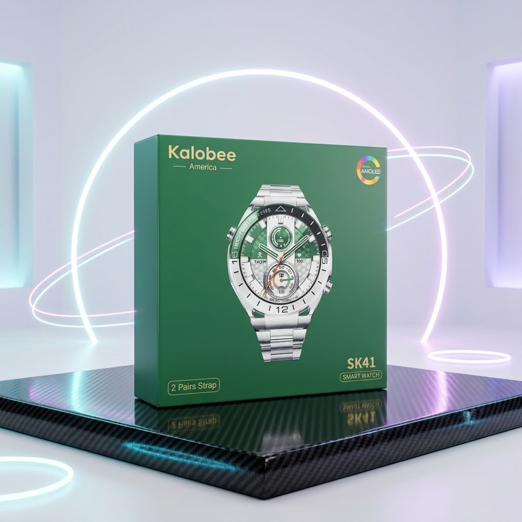 Kalobee SK41 AMOLED Ekranlı Akıllı Saat (Çift Kordonlu)
