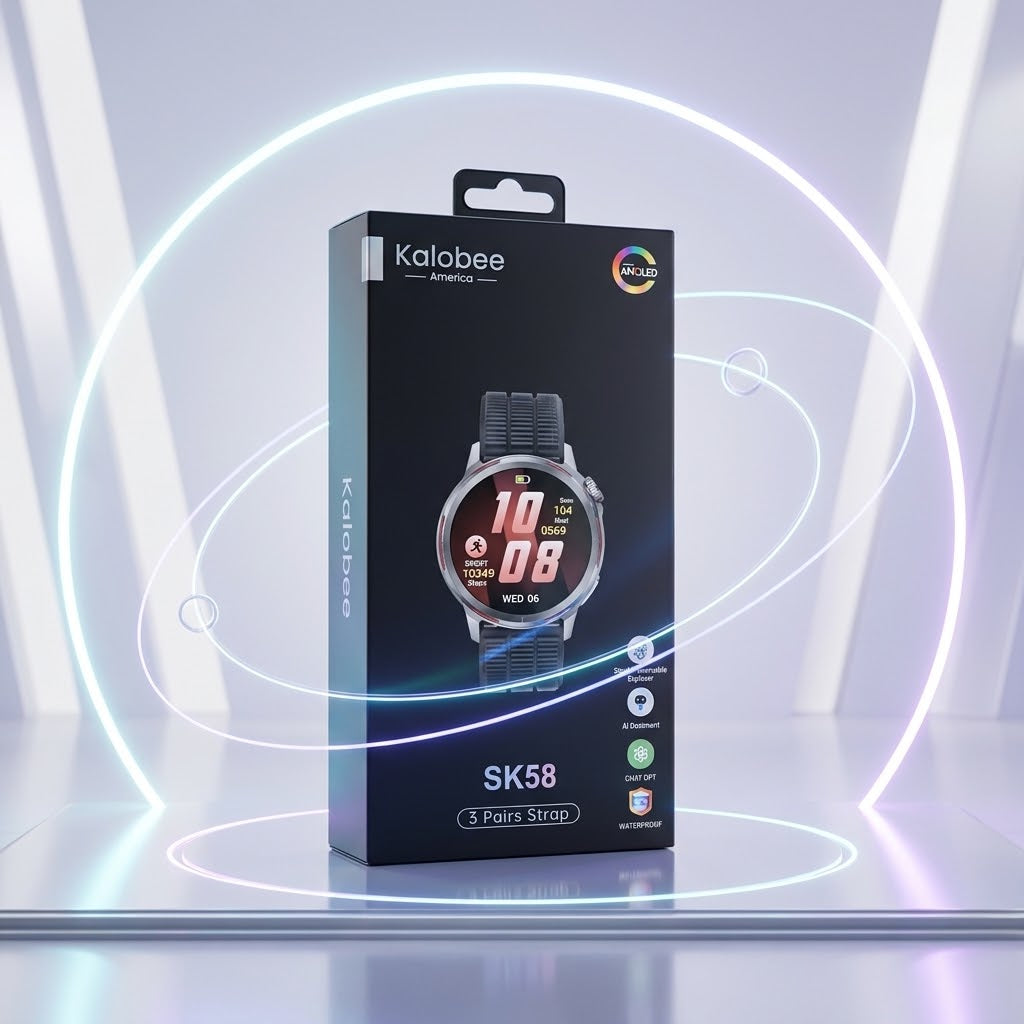 Kalobee SK58 AMOLED Ekran Akıllı Saat (3 Kordonlu Set)